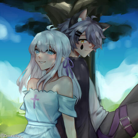 Lily + Kuro - @august_violets's OCs