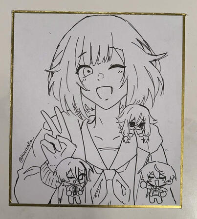 Emu Otori - Project Sekai (shikishi gift for @heartorbit)